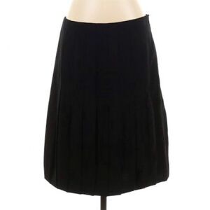 EUC Akris Punto wool pleated bubble hem skirt sz 6